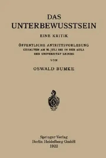 Cover of Das Unterbewusstsein