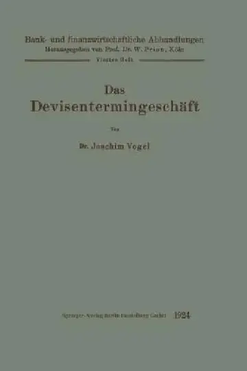Cover of Das Devisentermingeschäft