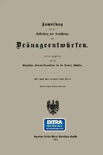 Cover of Anweisung Für Die Aufstellung Und Ausführung Von Dränageentwürfen