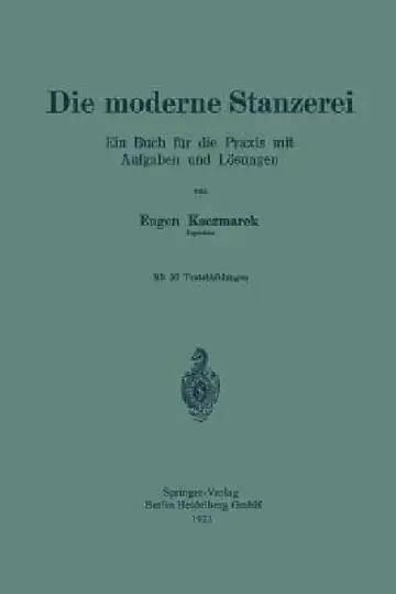 Cover of Die Moderne Stanzerei