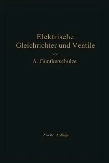 Cover of Elektrische Gleichrichter Und Ventile