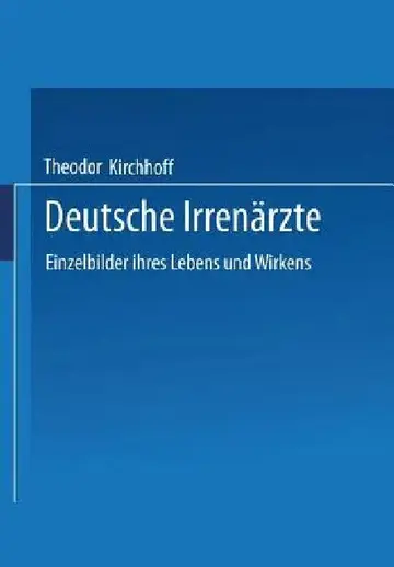 Cover of Deutsche Irrenärzte
