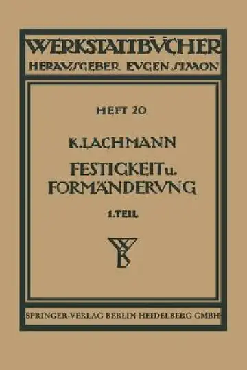 Cover of Festigkeit Und Formänderung