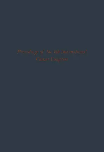 Cover of Proceedings of the 9th International Cancer Congress