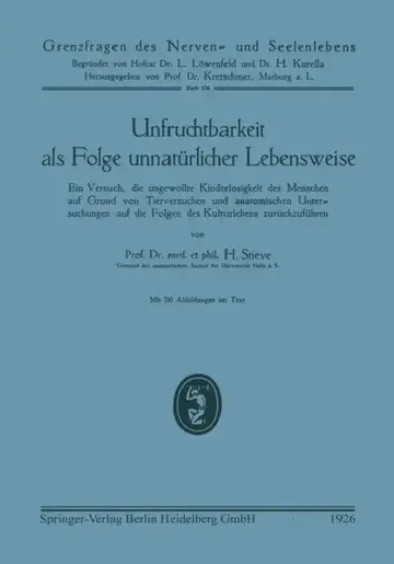 Cover of Unfruchtbarkeit ALS Folge Unnatürlicher Lebensweise