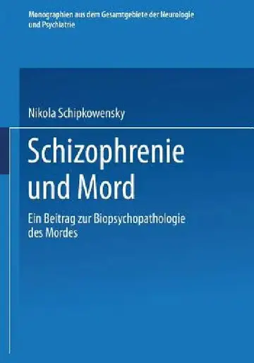 Cover of Schizophrenie Und Mord