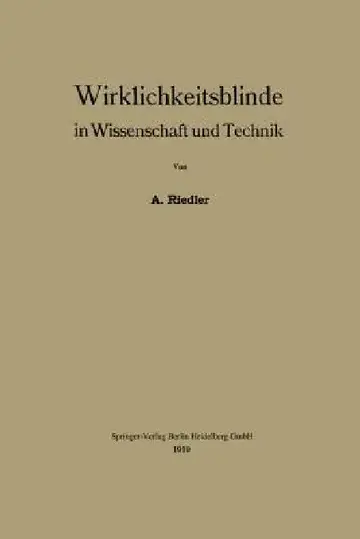 Cover of Wirklichkeitsblinde in Wissenschaft Und Technik