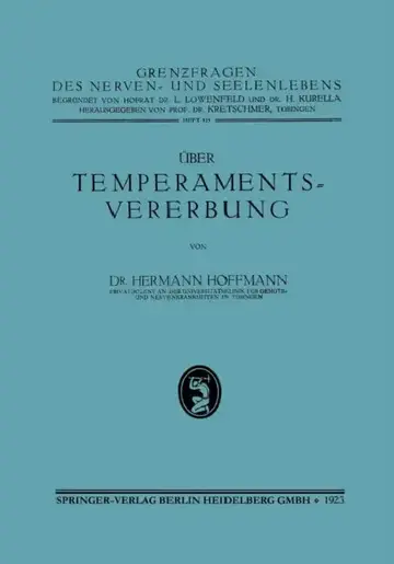 Cover of Über Temperamentsvererbung