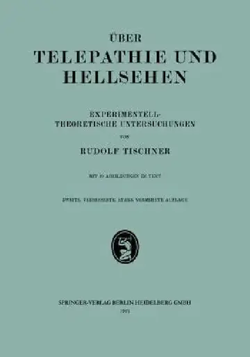 Cover of Über Telepathie Und Hellsehen