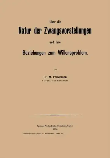 Cover of Über Die Natur Der Zwangsvorstellungen Und Ihre Beziehungen Zum Willensproblem
