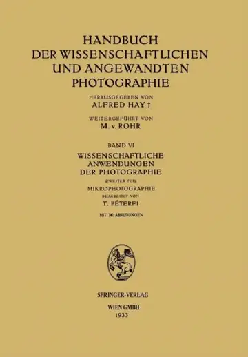 Cover of Wissenschaftliche Anwendungen Der Photographie