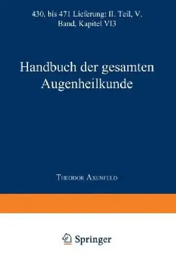 Cover of Handbuch Der Gesamten Augenheilkunde