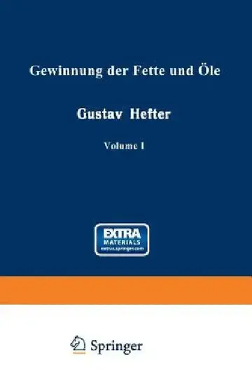 Cover of Gewinnung Der Fette Und Öle