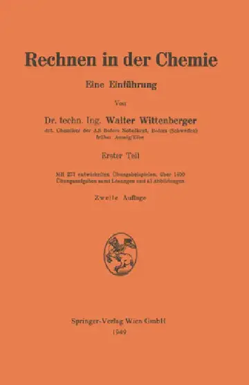 Cover of Rechnen in der Chemie