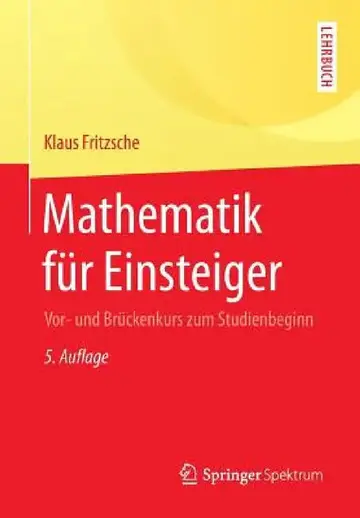 Cover of Mathematik Für Einsteiger