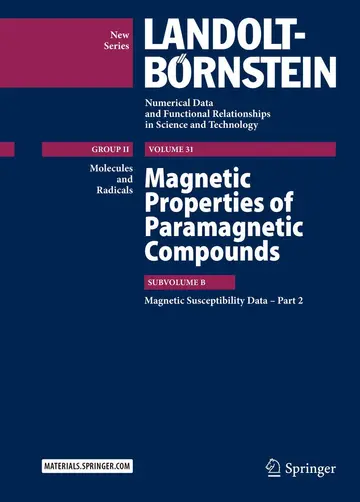 Cover of Magnetic Properties of Paramagnetic Compounds