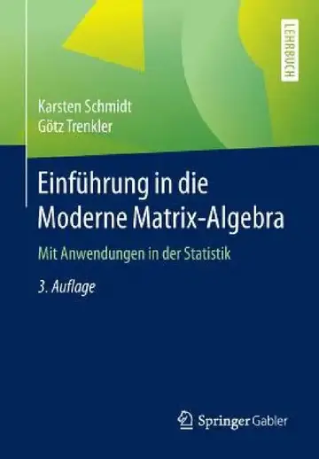 Cover of Einführung in Die Moderne Matrix-Algebra
