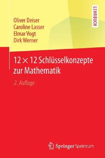 Cover of 12 × 12 Schlüsselkonzepte Zur Mathematik