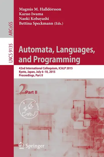 Cover of Automata, Languages, and Programming