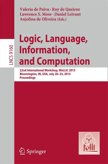 Cover of Logic, Language, Information, and Computation