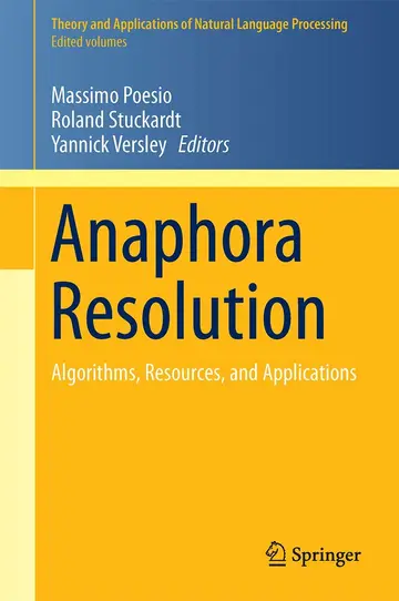 Cover of Anaphora Resolution