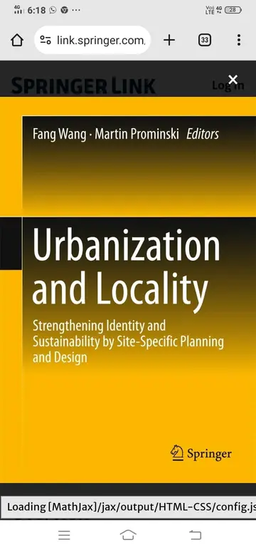 Cover of Urbanization and Locality
