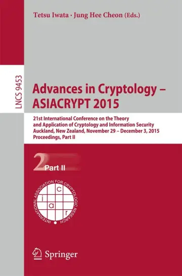 Cover of Advances in Cryptology Asiacrypt 2015
