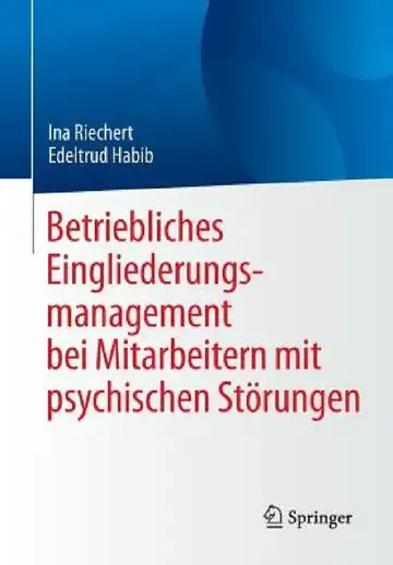 Cover of Betriebliches Eingliederungsmanagement Bei Mitarbeitern Mit Psychischen Störungen