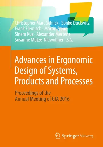 Cover of Advances in Ergonomic Design of Systems, Products and Processes