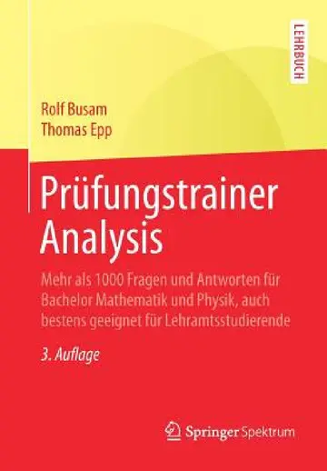 Cover of Prüfungstrainer Analysis