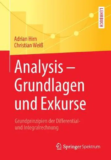 Cover of Analysis - Grundlagen Und Exkurse