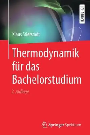 Cover of Thermodynamik Für Das Bachelorstudium