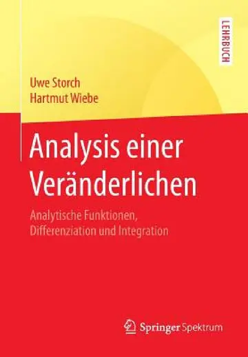 Cover of Analysis Einer Veränderlichen