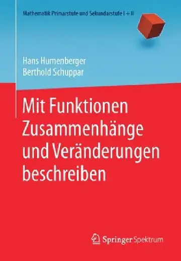 Cover of Mit Funktionen Zusammenhänge Und Veränderungen Beschreiben