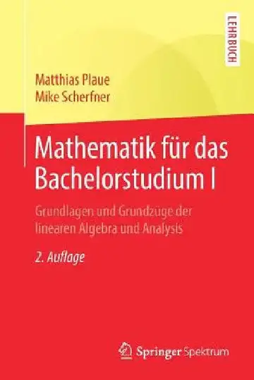 Cover of Mathematik Für Das Bachelorstudium I