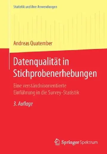 Cover of Datenqualität in Stichprobenerhebungen