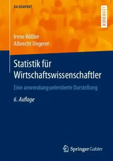 Cover of Statistik Für Wirtschaftswissenschaftler