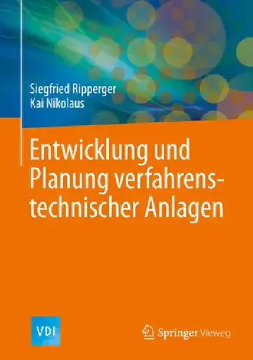 Cover of Entwicklung Und Planung Verfahrenstechnischer Anlagen