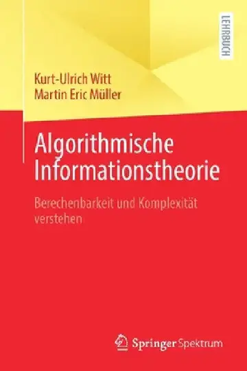 Cover of Algorithmische Informationstheorie