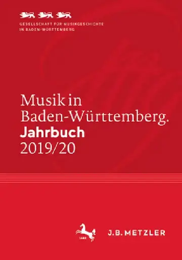 Cover of Musik in Baden-Württemberg. Jahrbuch 2019/20