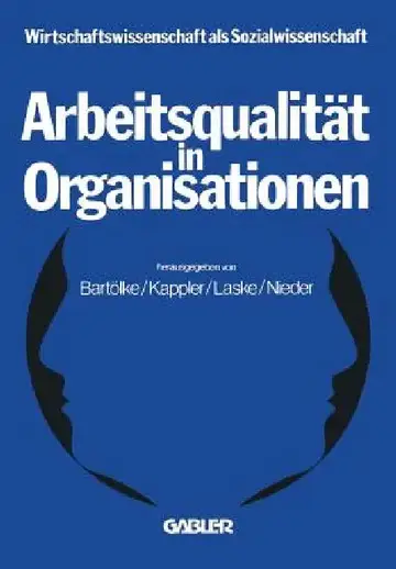 Cover of Arbeitsqualität in Organisationen