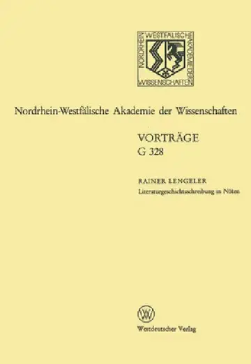 Cover of Literaturgeschichtsschreibung in Nöten. Überlegungen zur Geschichte der englischen Literatur des 20. Jahrhunderts