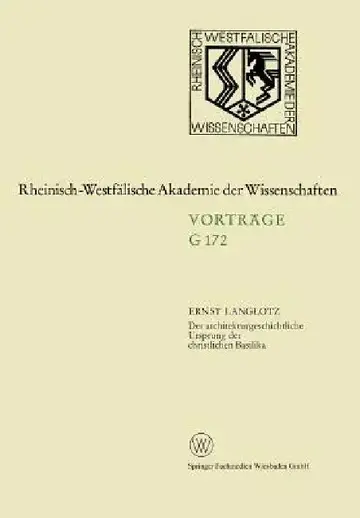 Cover of Der Architekturgeschichtliche Ursprung Der Christlichen Basilika