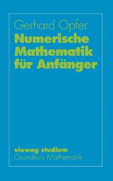 Cover of Numerische Mathematik Für Anfänger