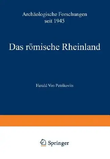 Cover of Das Römische Rheinland Archäologische Forschungen Seit 1945