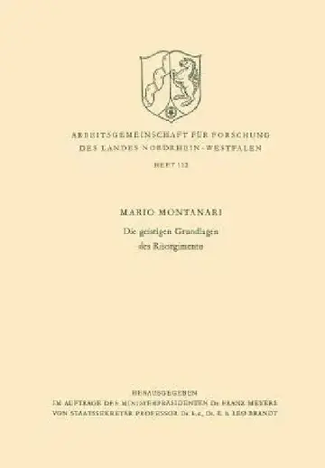 Cover of Die Geistigen Grundlagen Des Risorgimento