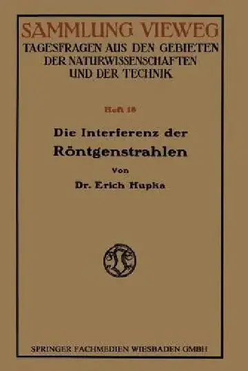 Cover of Die Interferenz Der Röntgenstrahlen
