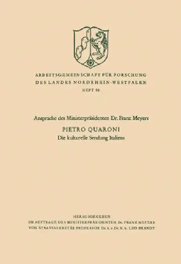 Cover of Die kulturelle Sendung Italiens