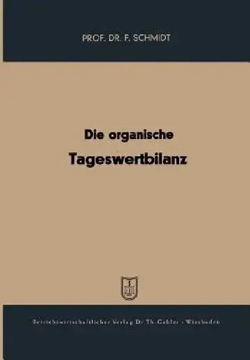 Cover of Die Organische Tageswertbilanz