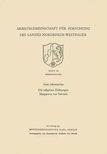Cover of Die Religiösen Dichtungen Margaretes Von Navarra